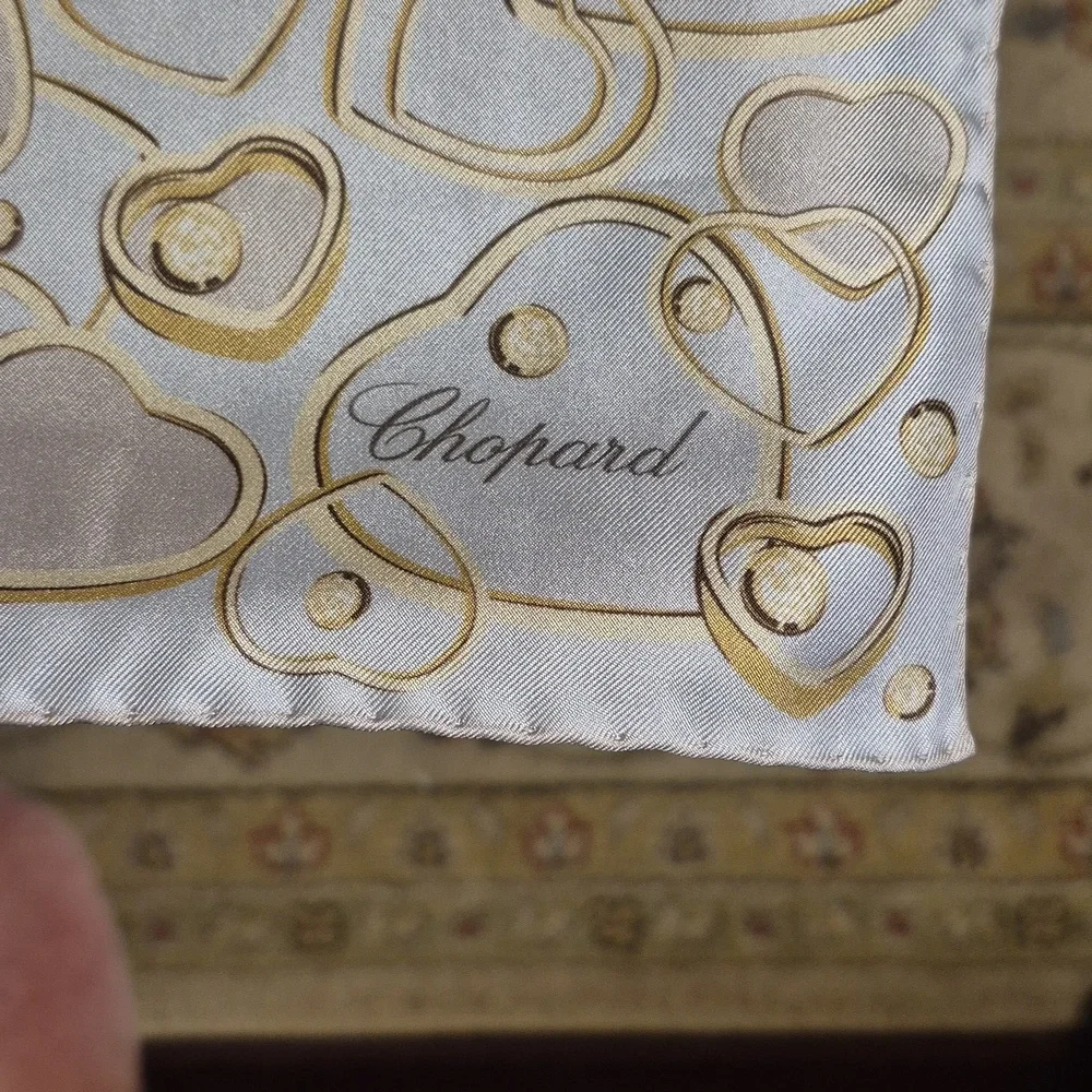 SOLD ** SOLD Brand new Chopard silk scarf/pocket square. - Picture 2 of 4